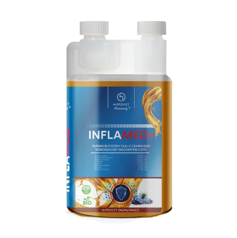 InflaMed+ Hippovet Pharmacy farmaceutyczny olej z czarnuszki dla koni na odporość - obrazek 2
