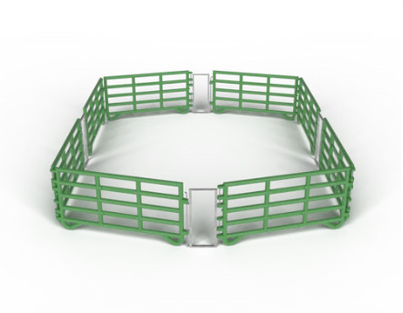 Haygain zagroda - mobilne ogrodzenie dla koni DuraCorral Creep Pen (8 paneli i 4 łuki) na padok